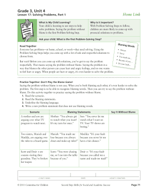 Problem-Solving Steps Worksheet