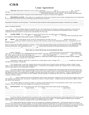 Residential Lease Agreement