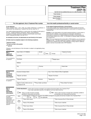 Ocf forms - Treatment Plan OCF-18OCF-18 - fsco gov on