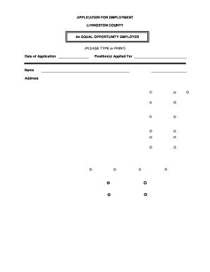 Livingston County Employment Application