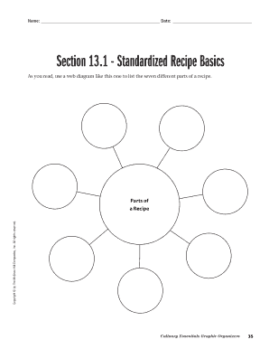 Culinary Essentials Graphic Organizers