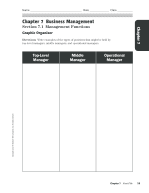 Business Management Graphic Organizer