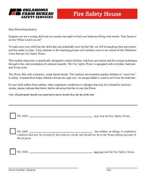 Fire Safety House Permission Form
