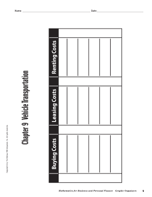 Mathematics for Business and Personal Finance Graphic Organizers