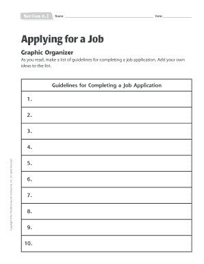 fillable online applying for a job mcgraw hill education fax email completing a job application