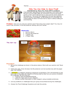 Save Fred Science Activity