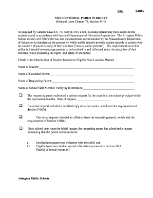 Non-Custodial Parent Student Records Request Form