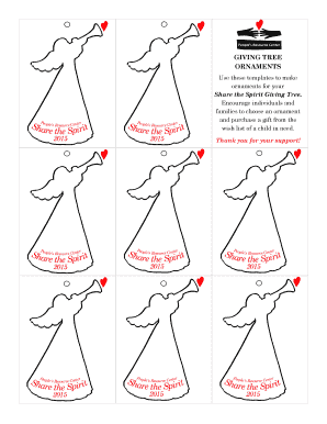 Giving Tree Ornaments Template