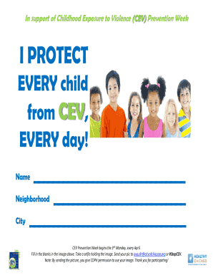 Childhood Exposure to Violence Prevention Pledge