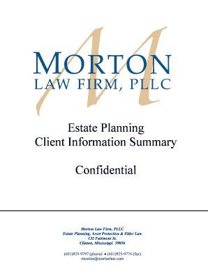 Estate Planning Client Information Form