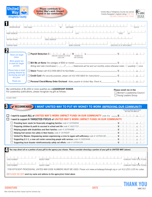 United Way Donation Form