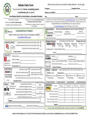 HBA Rebate Claim Form