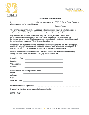 Photograph Consent Form