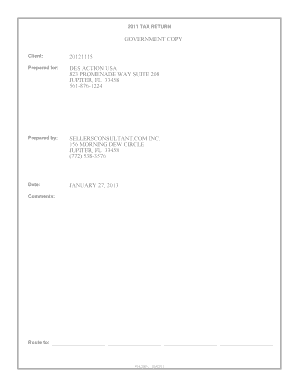 2011 Form 990-EZ Tax Return