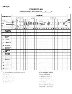 SC Form MRC-RTC Monthly Report of Cases