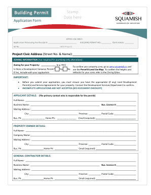 Building Permit Application Form