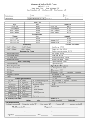 Maranacook Student Health Center Medical Form