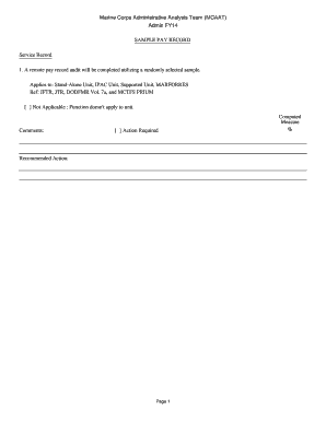 Marine Corps Administrative Analysis Team Audit Form