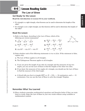 Law of Sines Worksheet