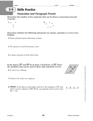 Geometry Postulates and Proofs Worksheet