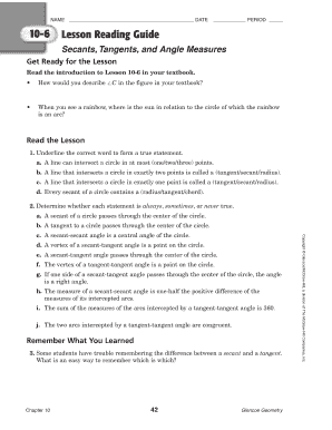 Geometry Lesson Reading Guide