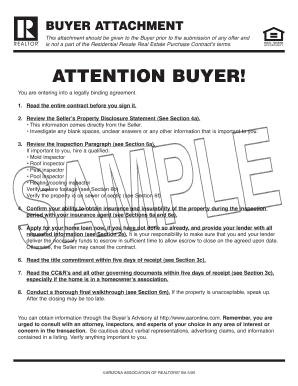 Arizona Residential Resale Real Estate Purchase Contract