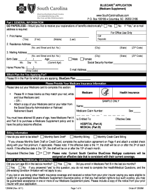 BlueCare Medicare Supplement Application