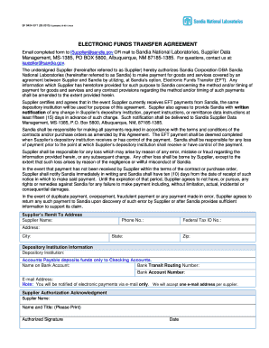 Electronic Funds Transfer Agreement