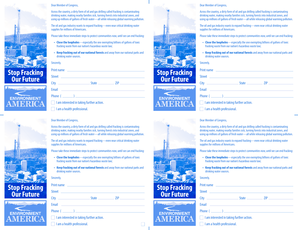 Letter to Congress on Fracking