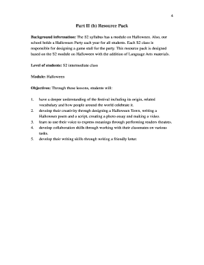 Halloween Lesson Plan for Intermediate Students
