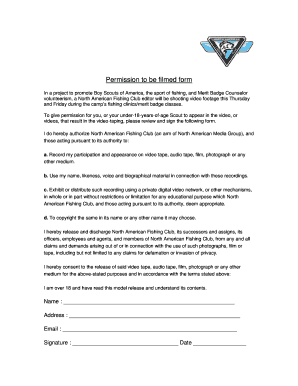 Permission to be Filmed Form