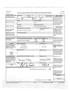 US Federal Financial Disclosure Report