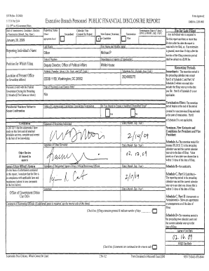 US Federal Financial Disclosure Report