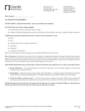 Life Insurance Death Claim Form