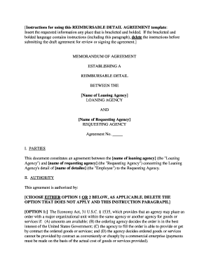 Reimbursable Detail Agreement
