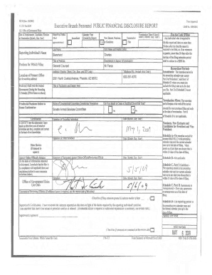 US Federal Public Financial Disclosure Report