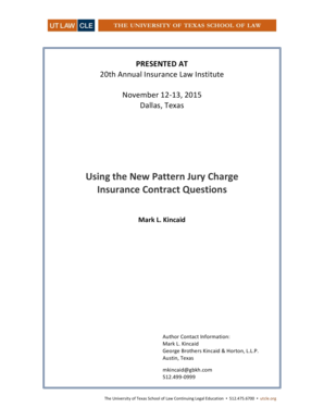 Texas Pattern Jury Charges Contracts