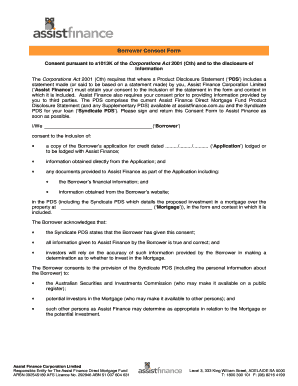Borrower Consent Form