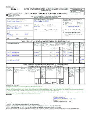 SEC Form 4 Statement of Changes in Beneficial Ownership