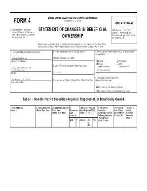 SEC Form 4 Statement of Changes in Beneficial Ownership