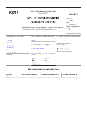 SEC Form 3 Beneficial Ownership Report