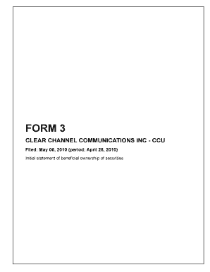 Form 3 - Initial Statement of Beneficial Ownership