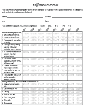 VIP Internship Evaluation Form