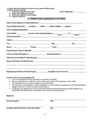 Small Grants Application Form