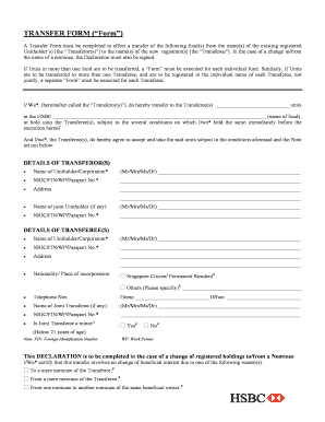 HSBC Fund Transfer Form