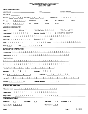 Residential Property Listing Form