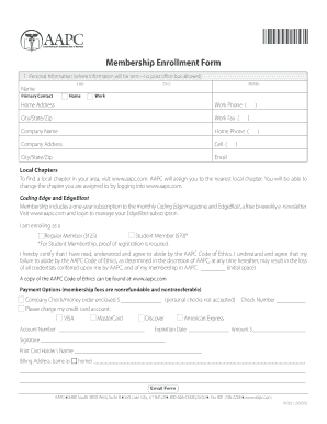 AAPC Membership Enrollment Form
