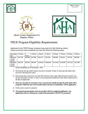 TRUE Energy Assistance Application