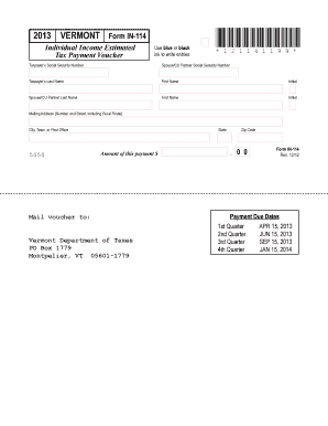 Vermont Form IN-114