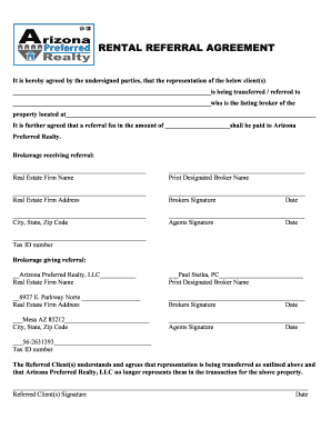 Rental Referral Agreement